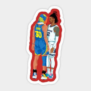 Stephen curry x ja morant - red Sticker